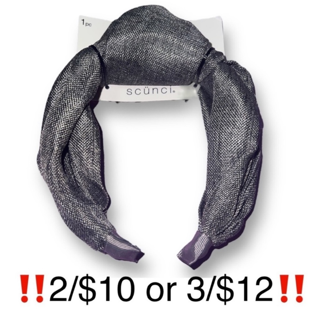 Scunci Gray Top Knot Headband